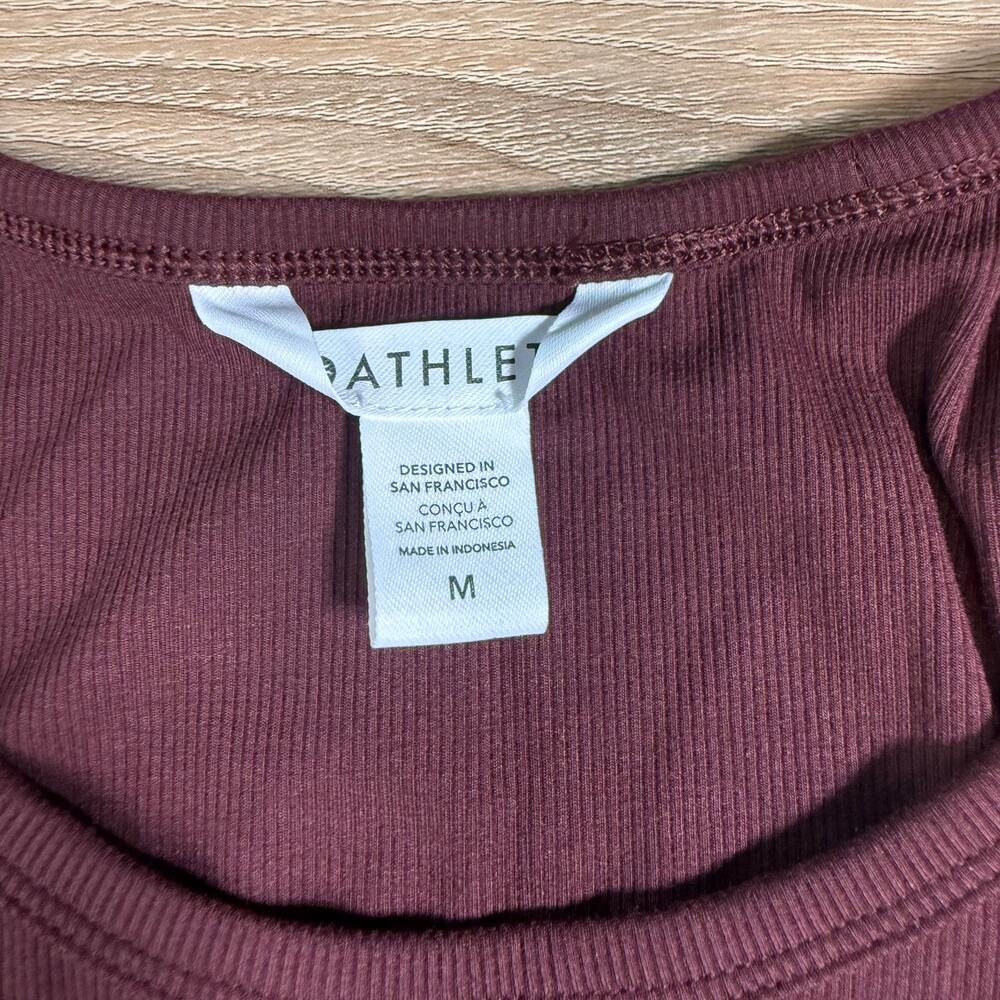 Athleta womens Essence Vital Tank maroon size medium gym yoga workout - Picture 2 of 5